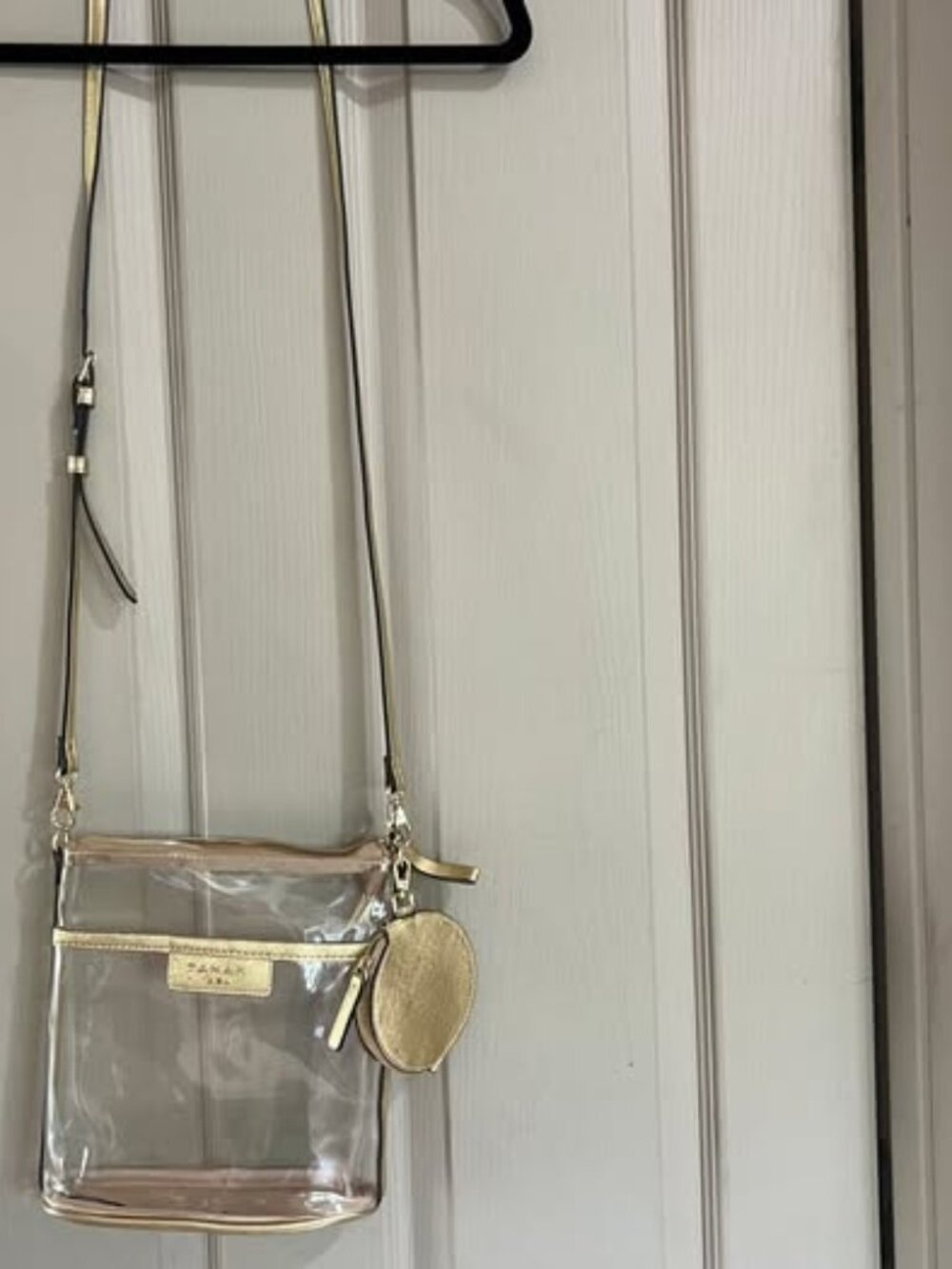 🏟️ NWT Tahari ASL Stadium Clear Crossbody Bag – Gold Hardware
